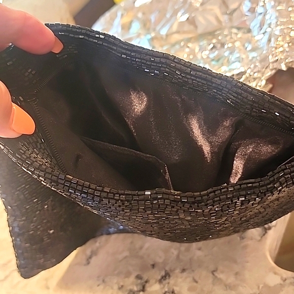 Vintage Black Beaded Clutch - Picture 6 of 10